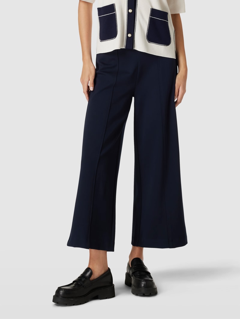 Culotte mit Ziernähten in dunkelblau