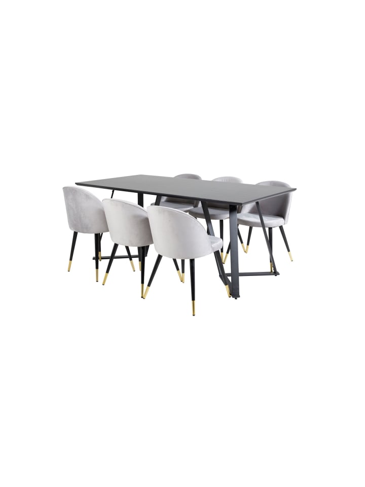 ebuy24 Essgruppe Marina 23 (7-teilig) Hellgrau 90 x 180 cm günstig kaufen onesize