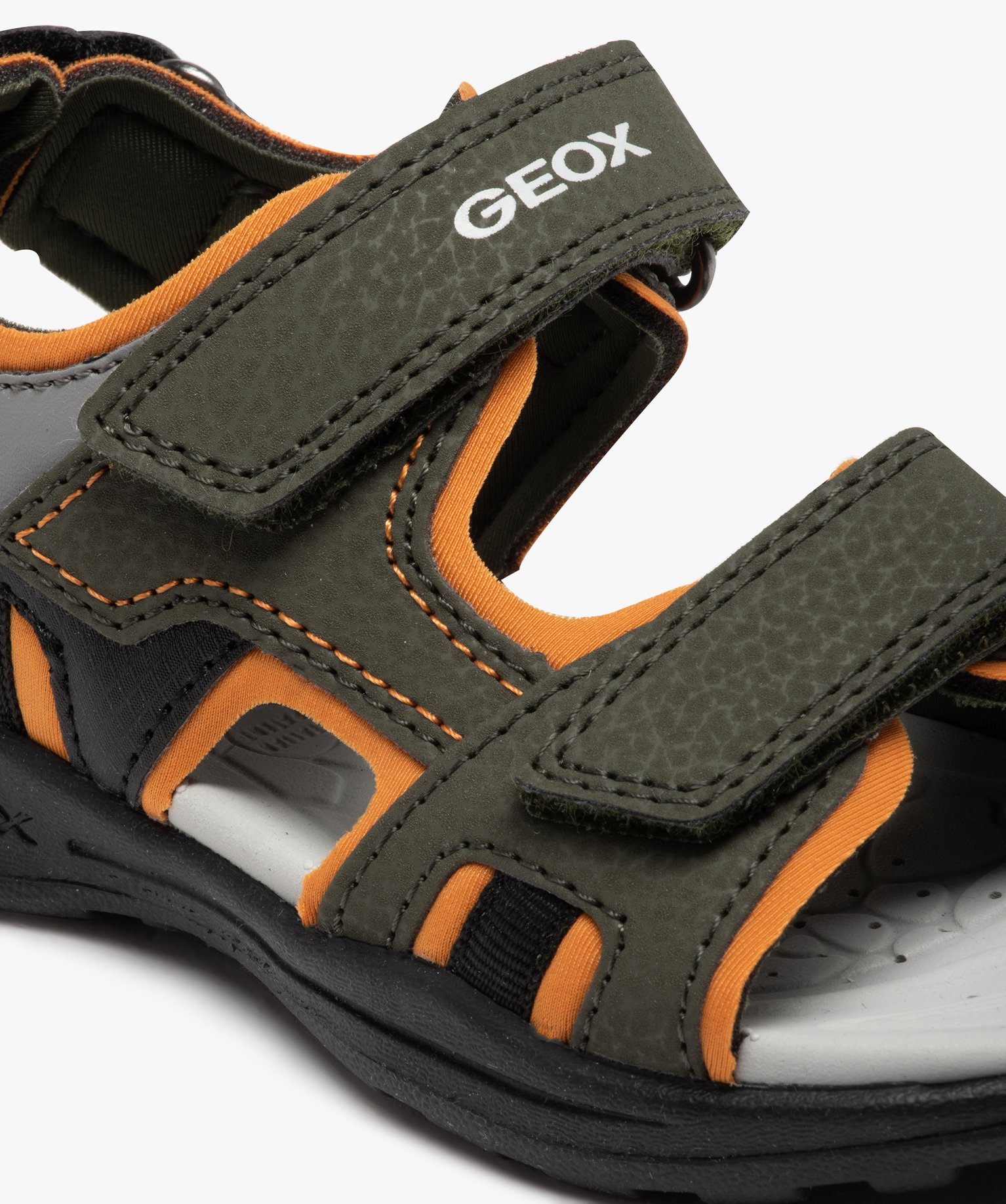 Sandales sport Garçon multicolores à brides scratch - Geox kaki | GEMO