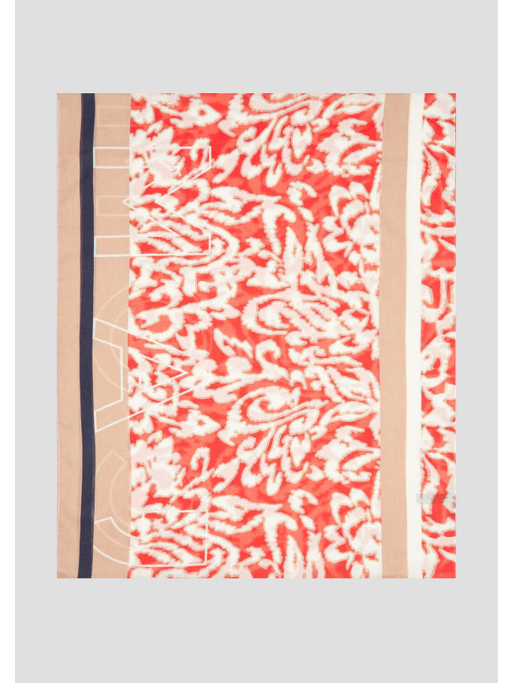 comma Tuch in Beige-rot günstig kaufen 1