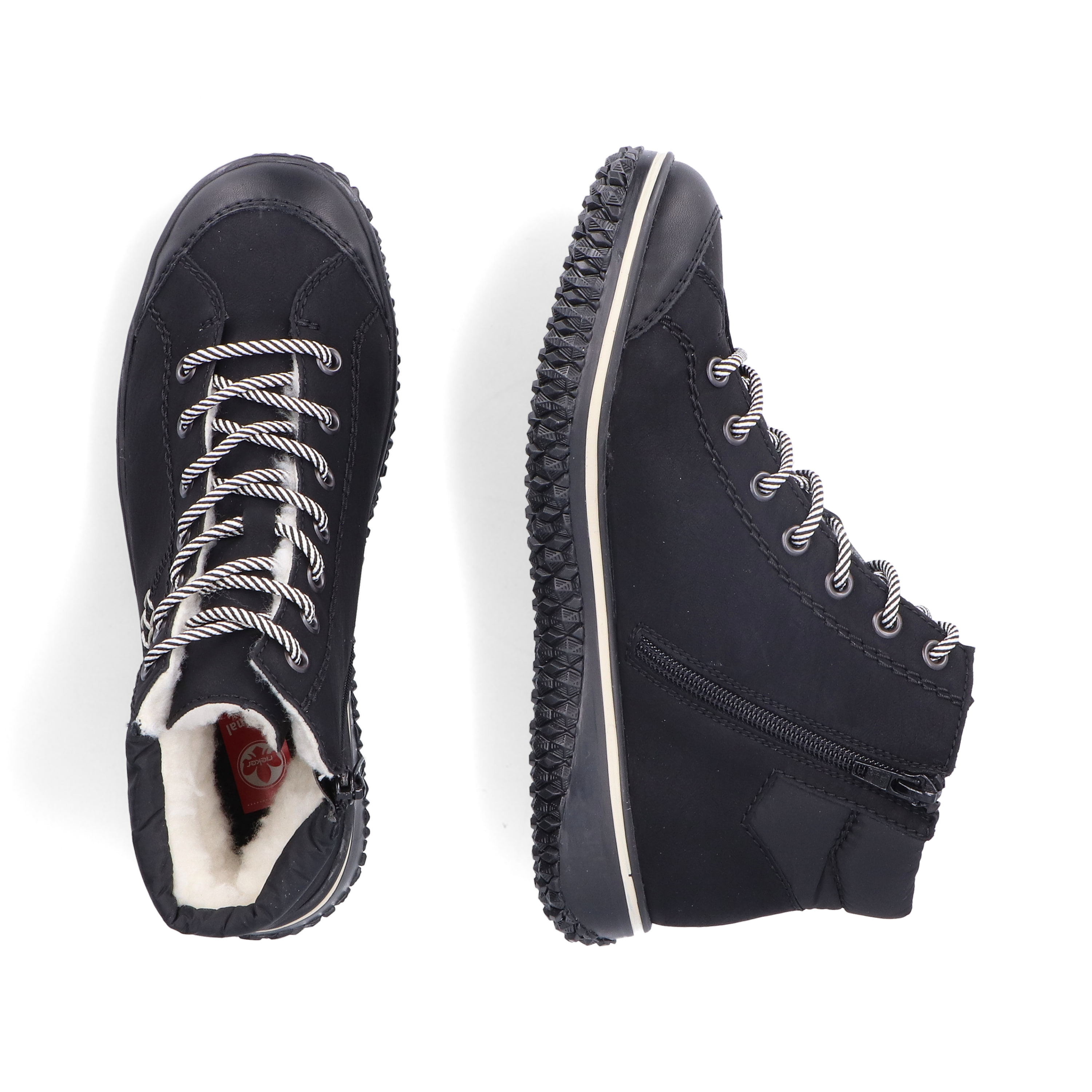 Rieker Damen Schnürschuhe nachtschwarz