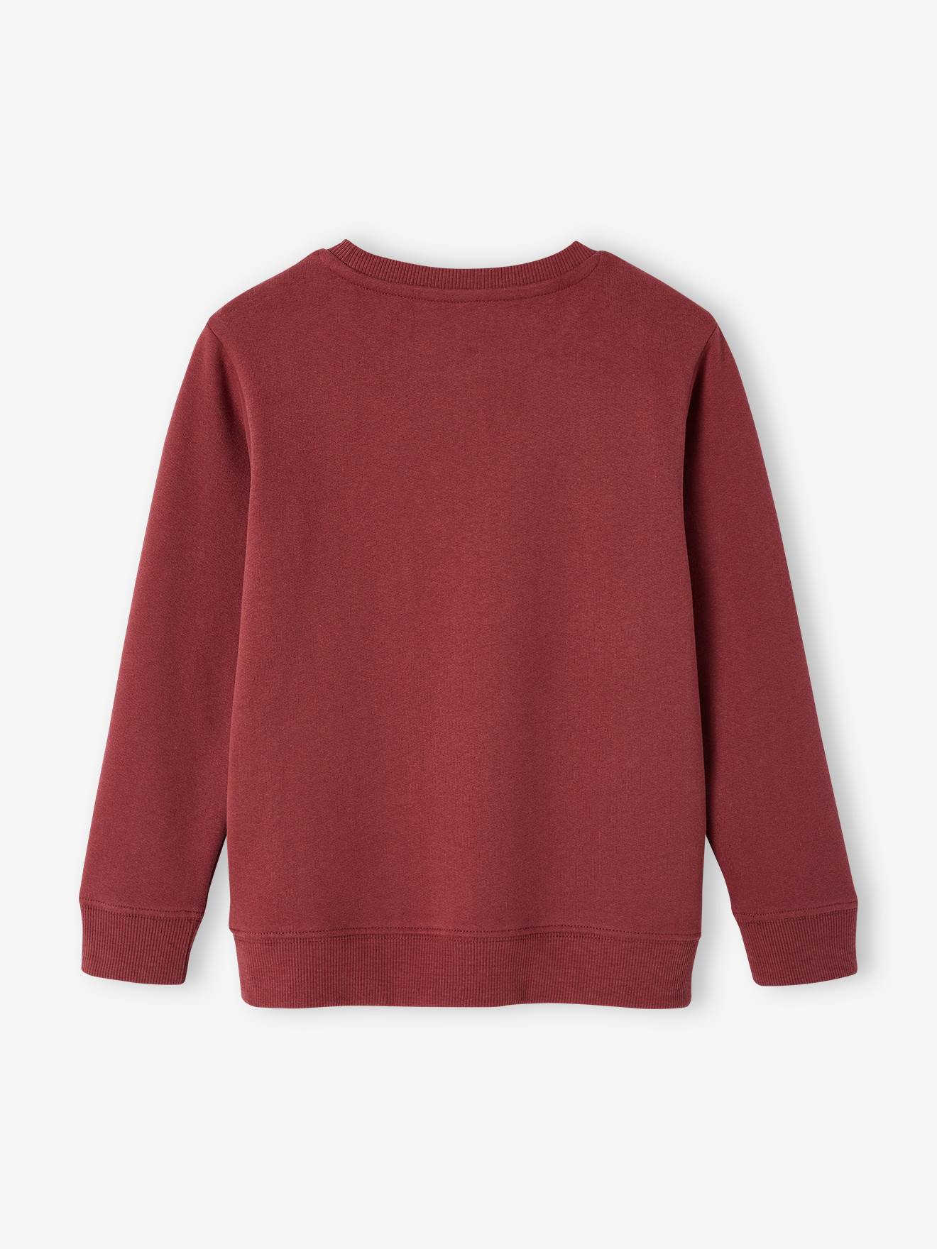 Sweat Basics motifs graphiques garçon blanc chiné