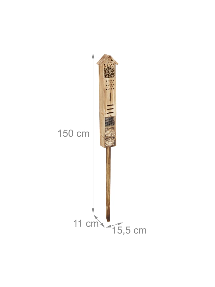 relaxdays Insektenhotel in Natur - (B)15,5 x (H)150 x (T)11 cm günstig kaufen onesize