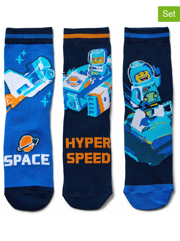 LEGO 3er-Set: Socken in Dunkelblau/ Blau günstig kaufen