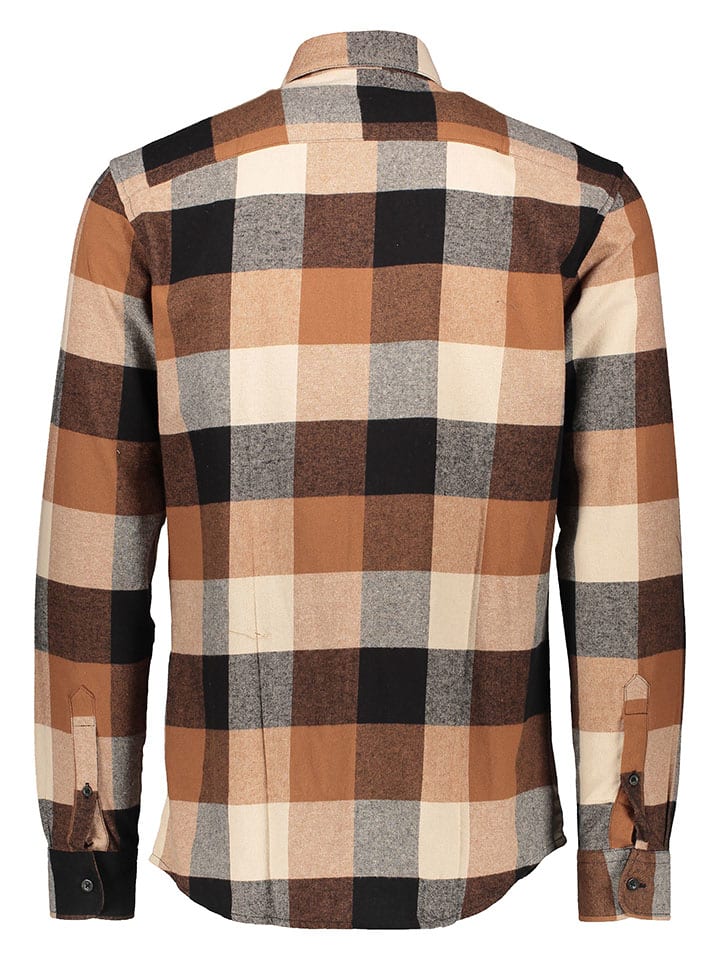 ONLY & SONS Hemd in Braun/ Beige/ Schwarz günstig kaufen