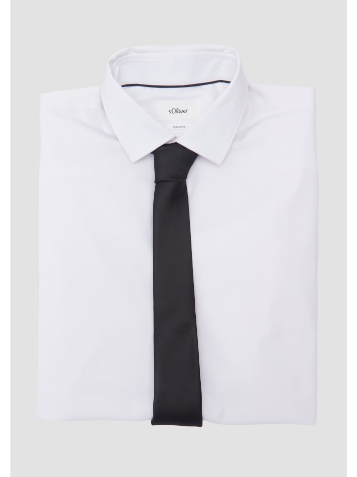 s.Oliver BLACK LABEL Krawatte in Schwarz günstig kaufen 1