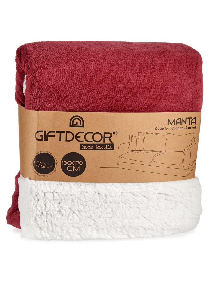 GIFTDECOR Decke in rot günstig kaufen onesize