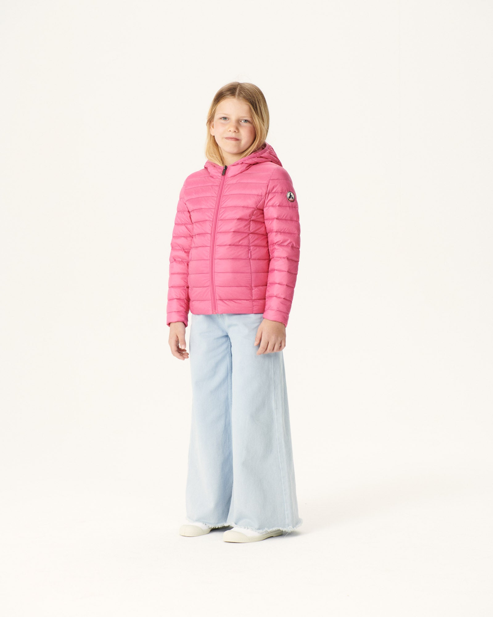 Doudoune légère à capuche enfant Rose intense Carla