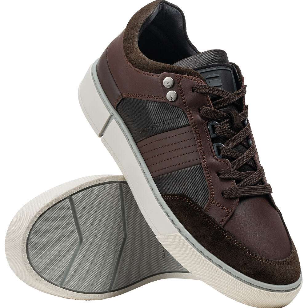 G-STAR RAW RAVOND LEA Basic Herren Leder Sneaker 2242 005511 RBRWN