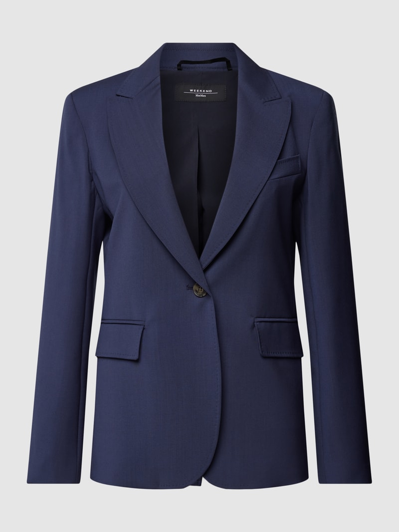 Blazer mit Knopfverschluss Modell 'VALDA' in marineblau