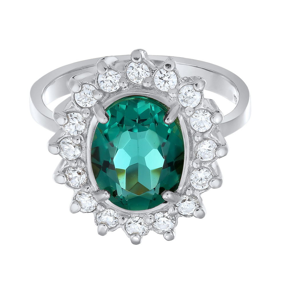 Elli PREMIUM Elli PREMIUM Bague Femmes Cocktail Elegant Royal avec quartz et cristaux de zirco Bague