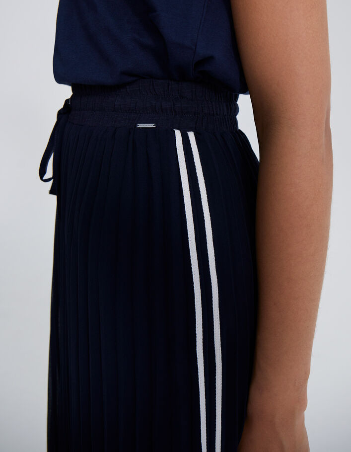 Jupe longue plissée avec détail bandes sport femme