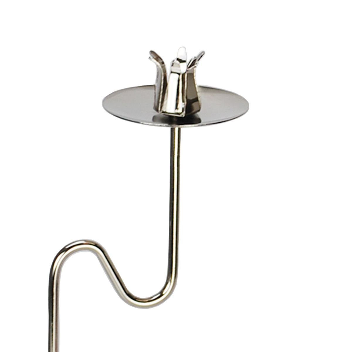 hdg Christbaumschmuck Kerzenhalter Balancehalter silber glänzend für Weihnachtsbaum, Pendelhalter 6 Stück im Schmuckkarton