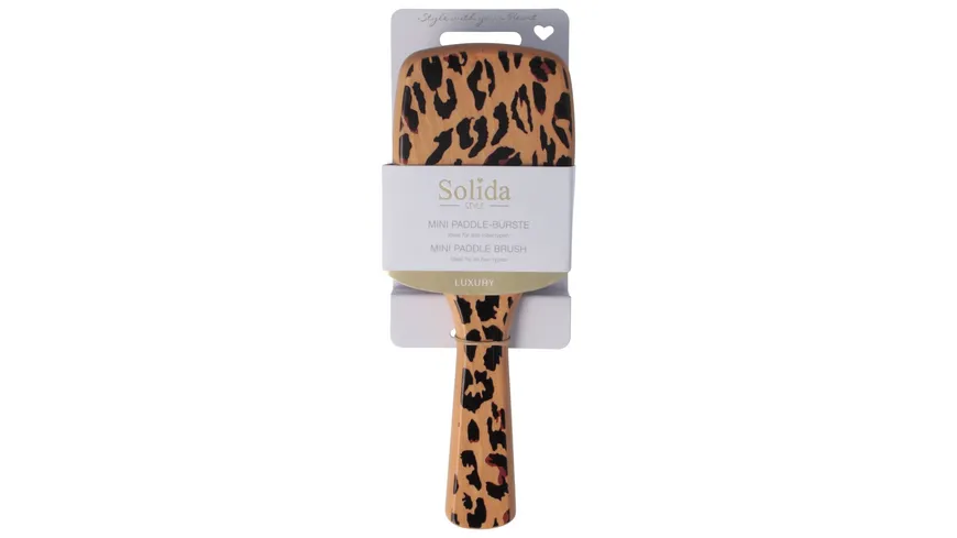 Solida Mini Paddle Bürste Leopard Print