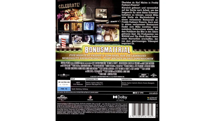 Five Nights at Freddy's  (4K Ultra HD)