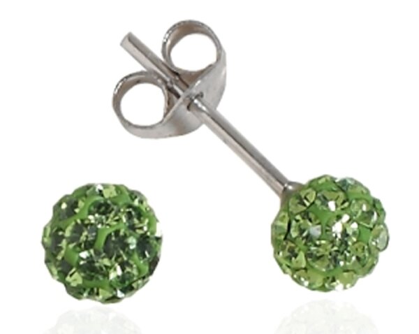 Impala Kugel 5 mm peridot Ohrstecker