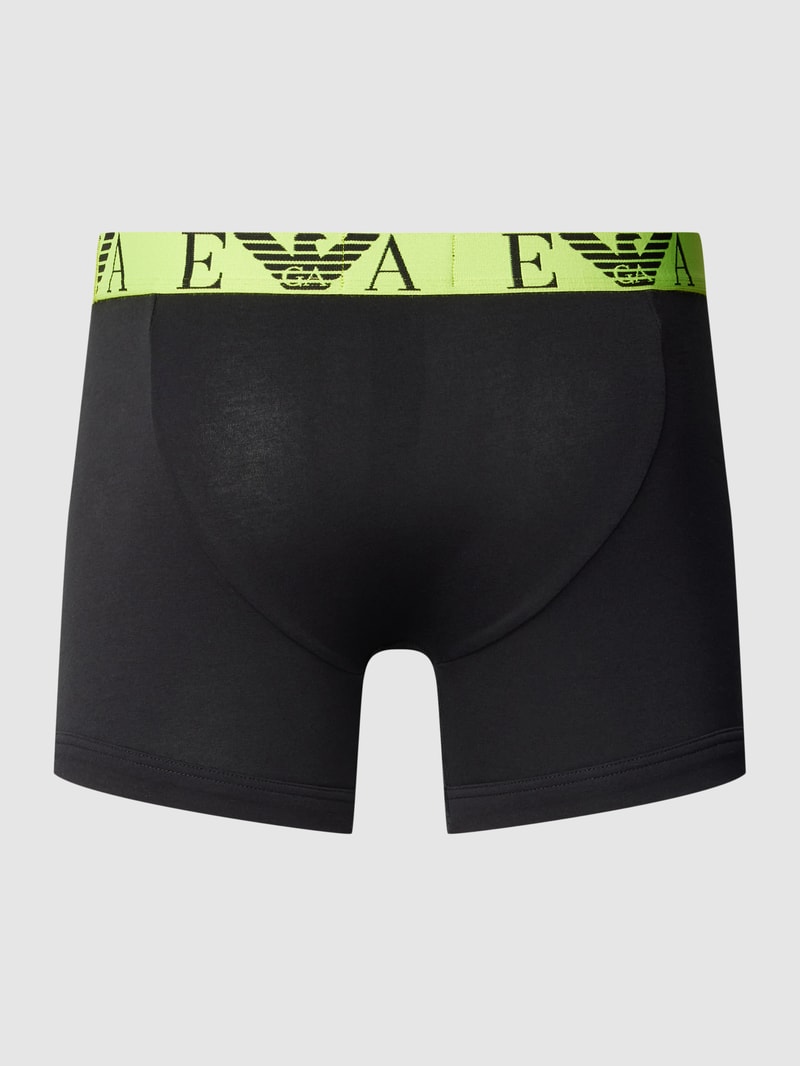 Pants mit Label-Bund Modell 'BOLD MONOGRAM' im 3er-Pack in schwarz