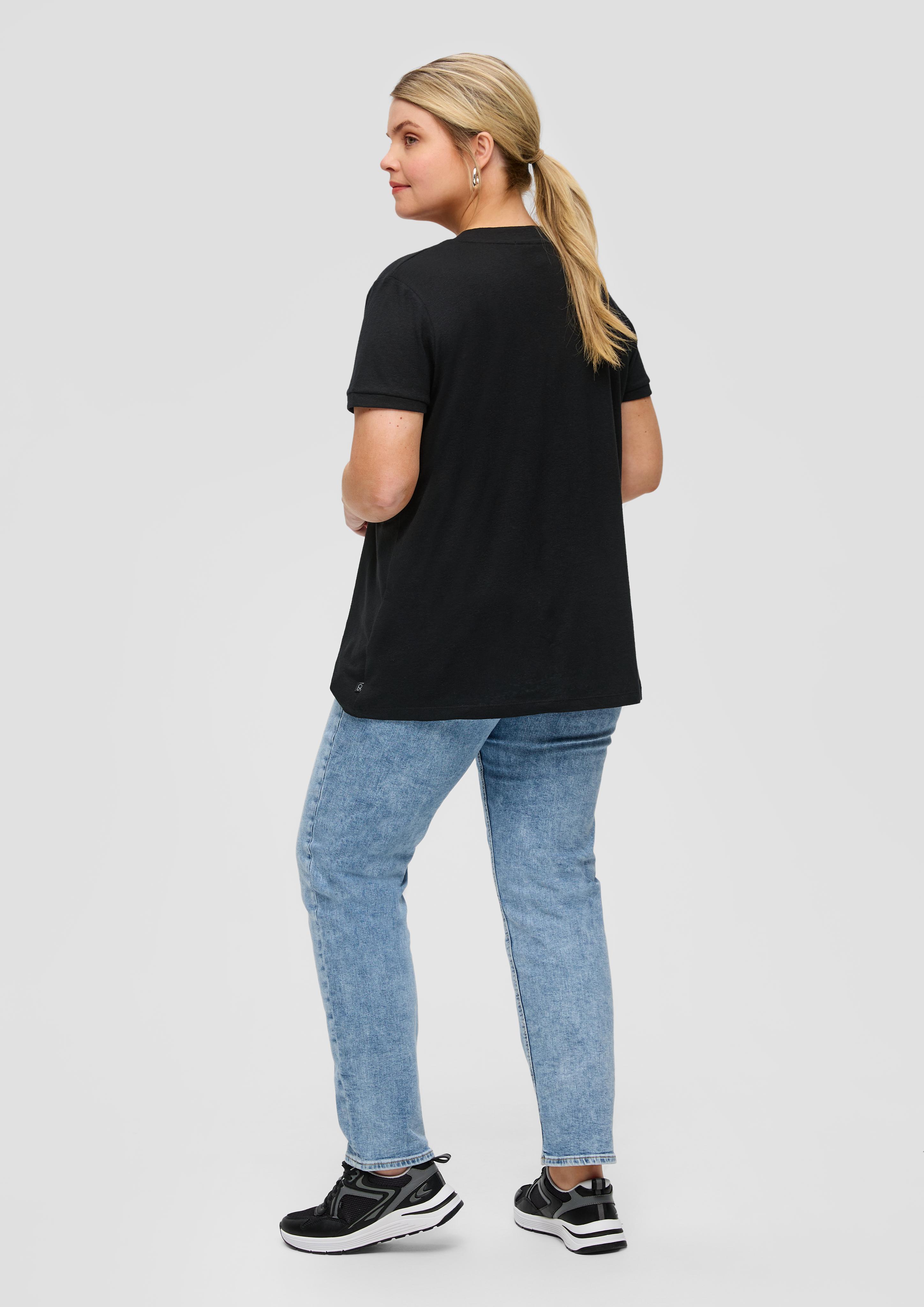 T-Shirt aus Leinenmix  2151440-9999