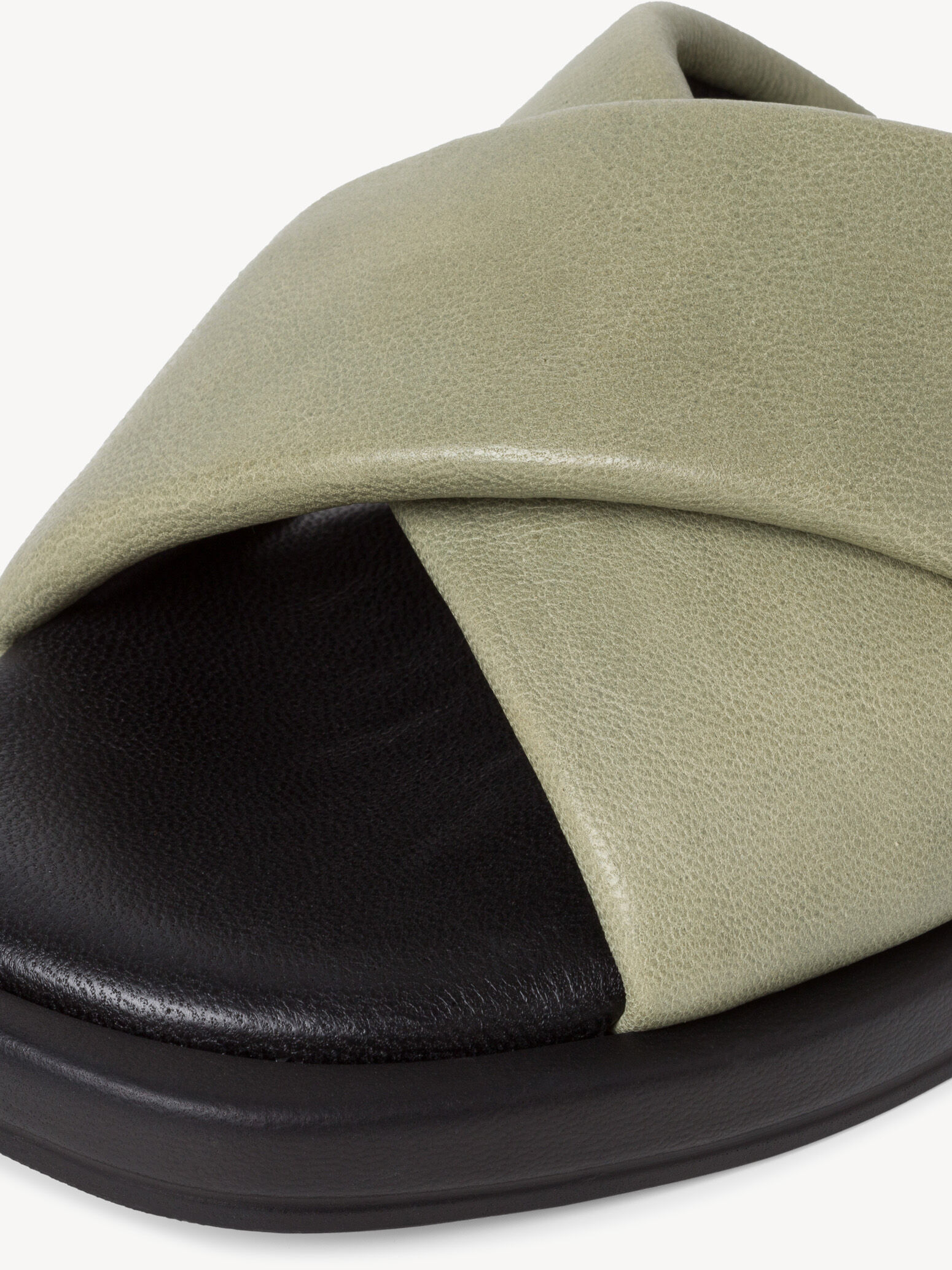 Mule en cuir - vert