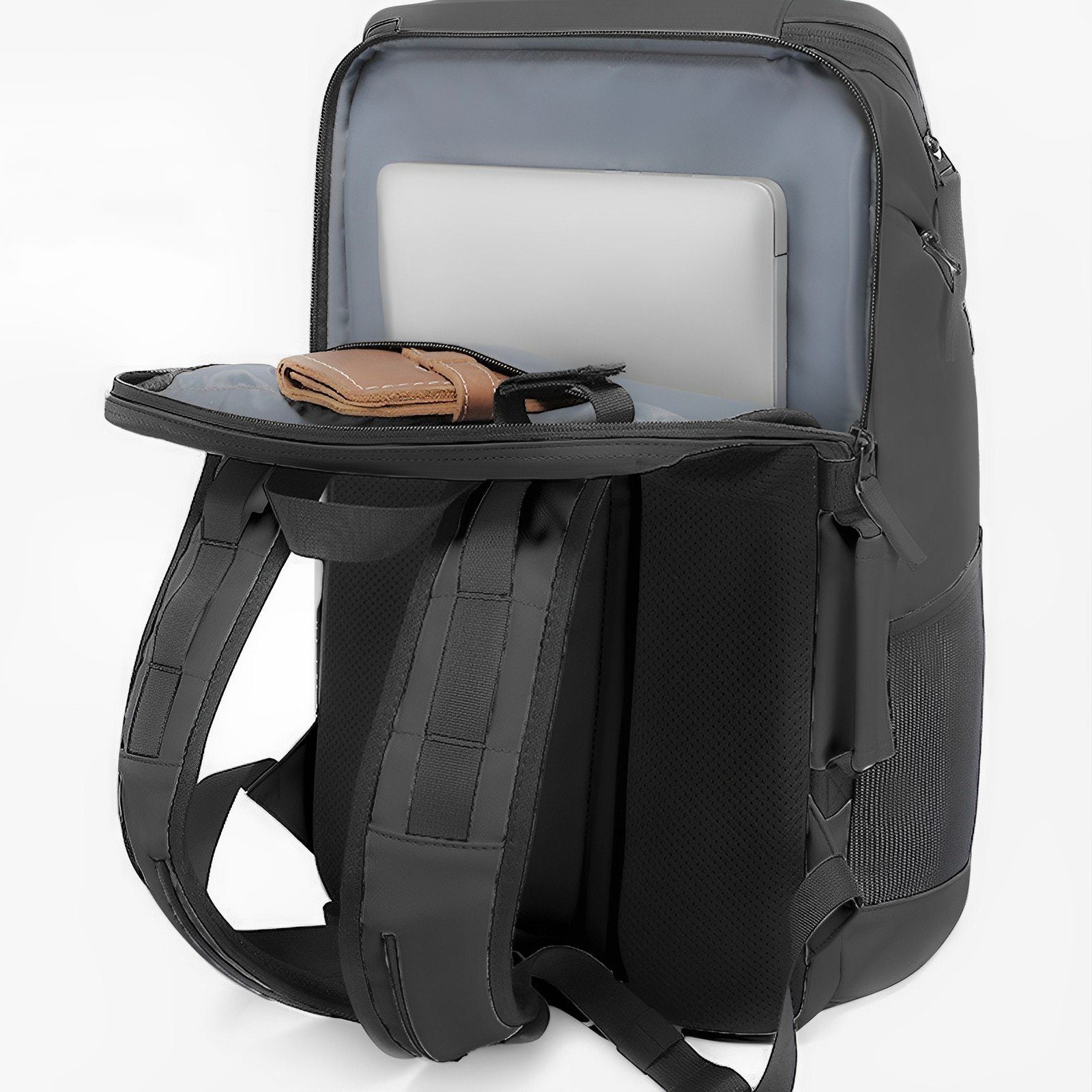 REDOM Reiserucksack Laptoprucksack Laptop Rucksack Rucksäcke Freizeitrucksack Laptoptasche (Leder Reisen Notebook Laptop Tasche Schule Uni Rucksack Handgepäck, Schulrucksack, Sportrucksack, mit Schuhfach, Backpack mit Laptopfach), für Herren Damen Ju
