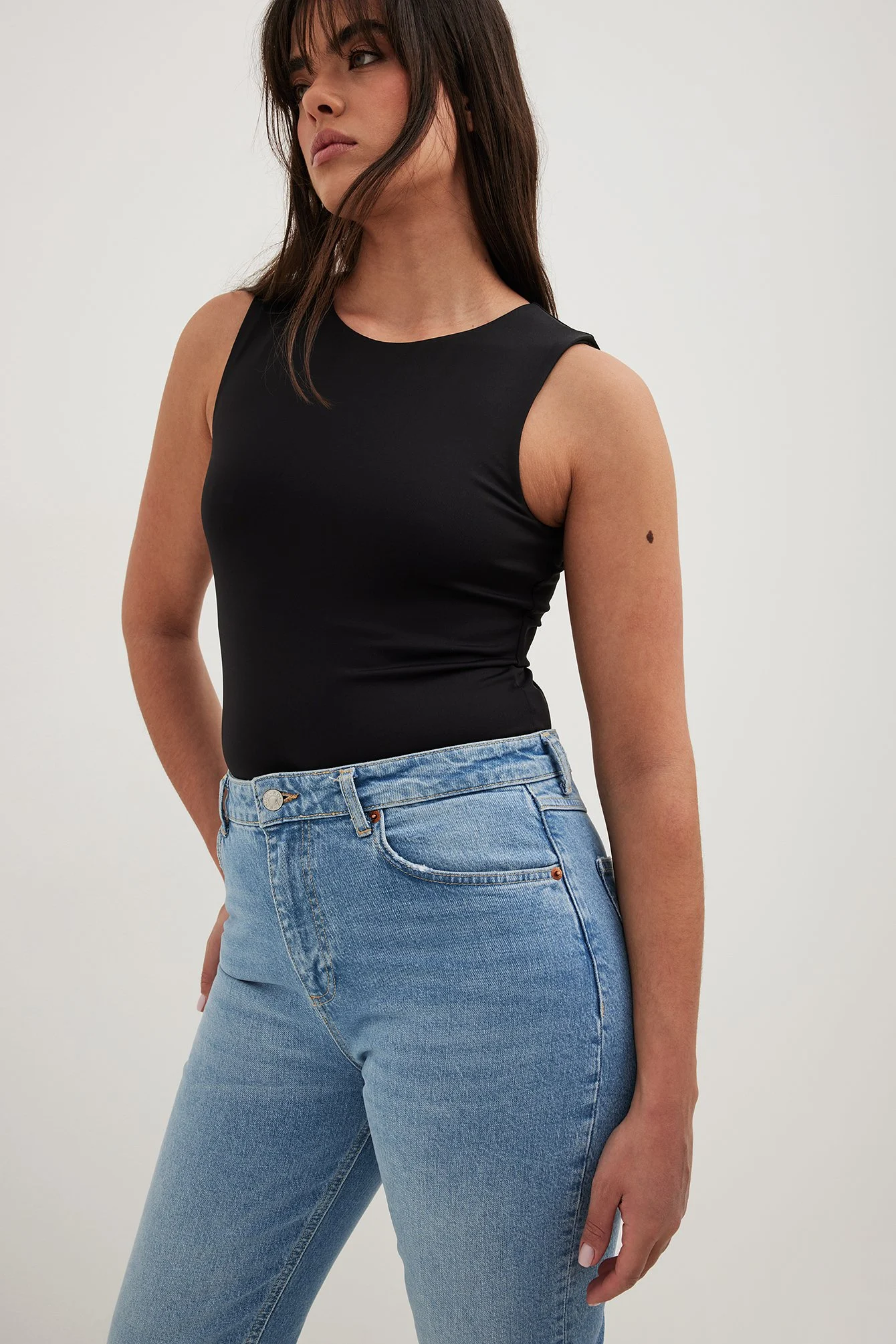 Mom Jeans mit hoher Taille