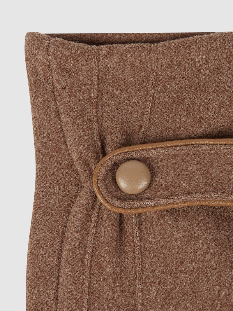 Touchscreen-Handschuhe mit Zierriegel in taupe meliert
