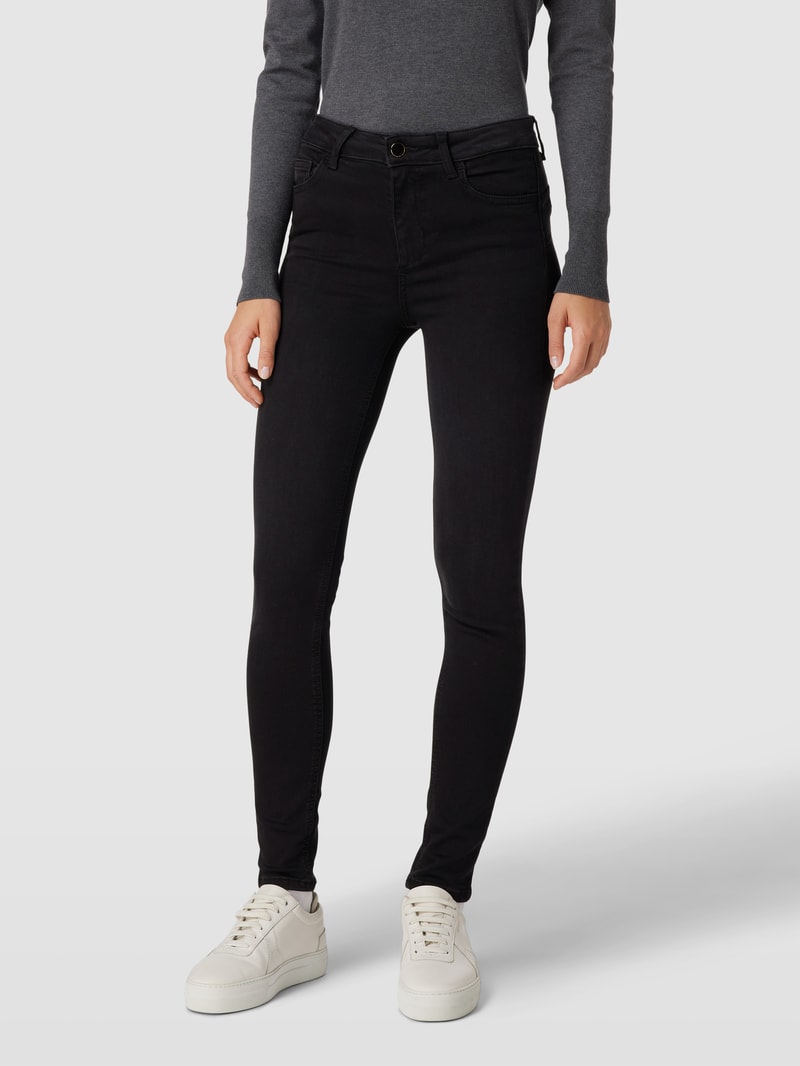 Slim Fit Jeans im 5-Pocket-Design Modell 'DEVINE' in schwarz