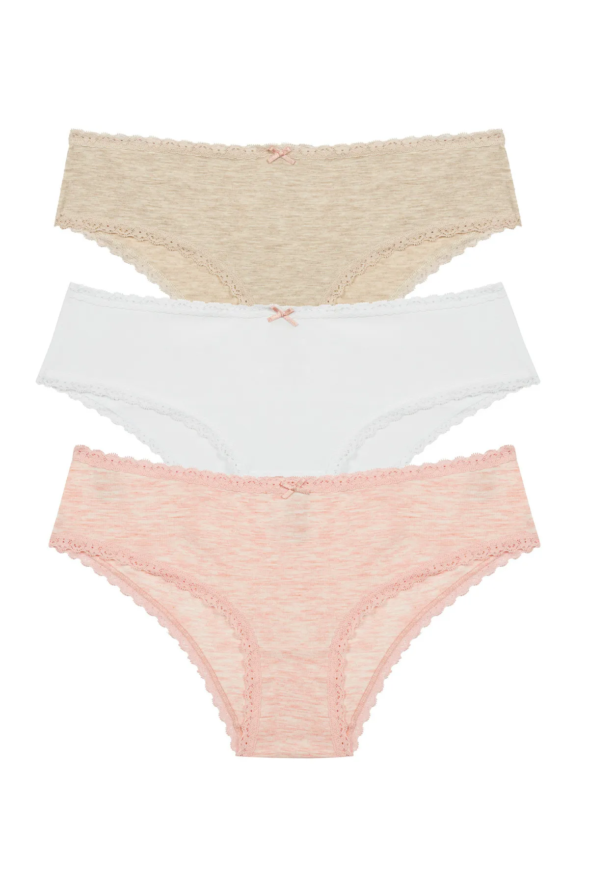 Penti  3er-Pack Slip-Slips aus beigefarbener Daily-Spitze