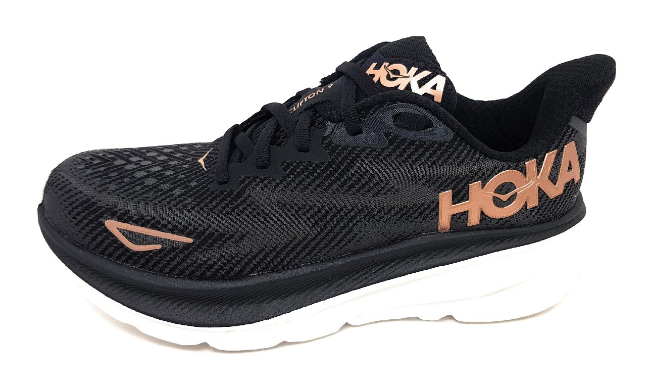Hoka Clifton 9 1127896 Schwarz BRGL Blau/ Gold