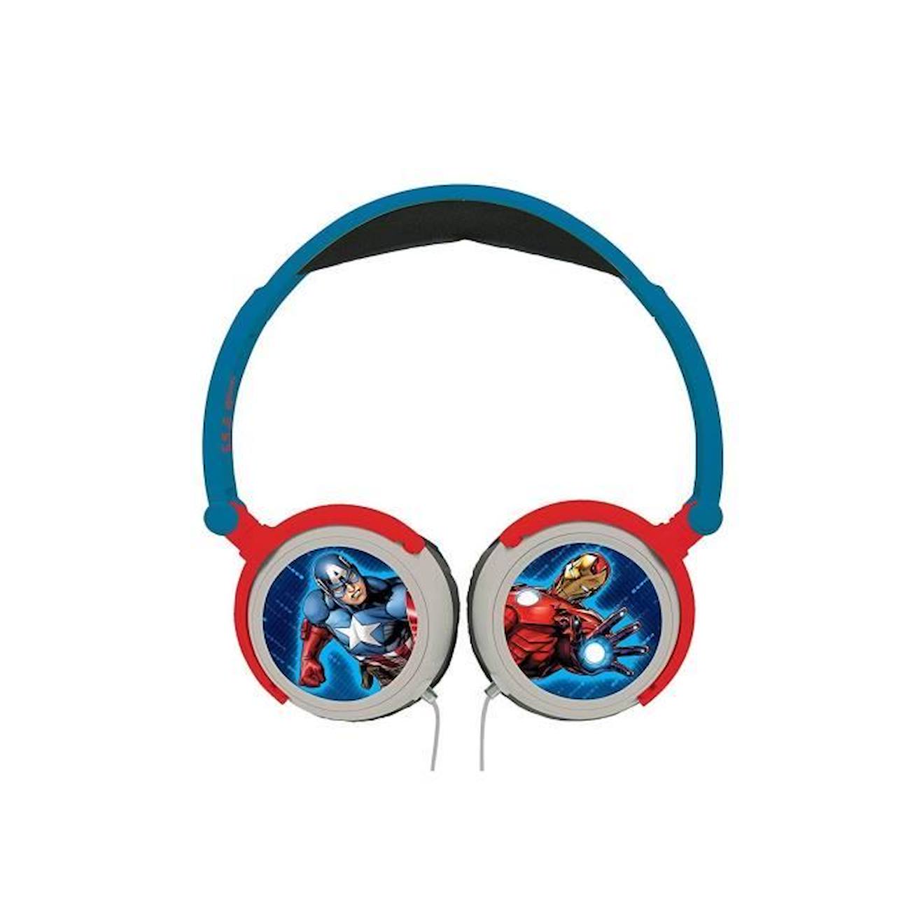 Casque stéréo filaire pliable Avengers bleu