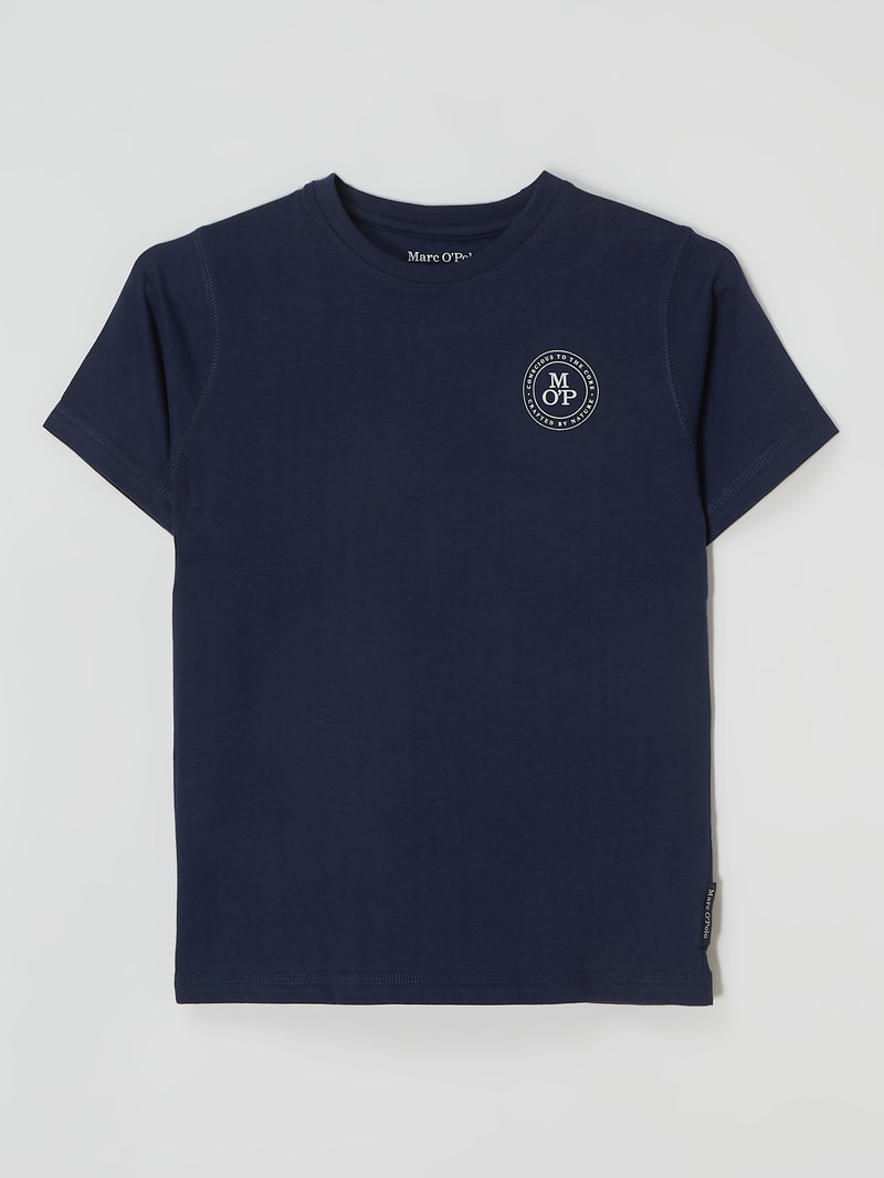 T-Shirt aus Bio-Baumwolle in marineblau