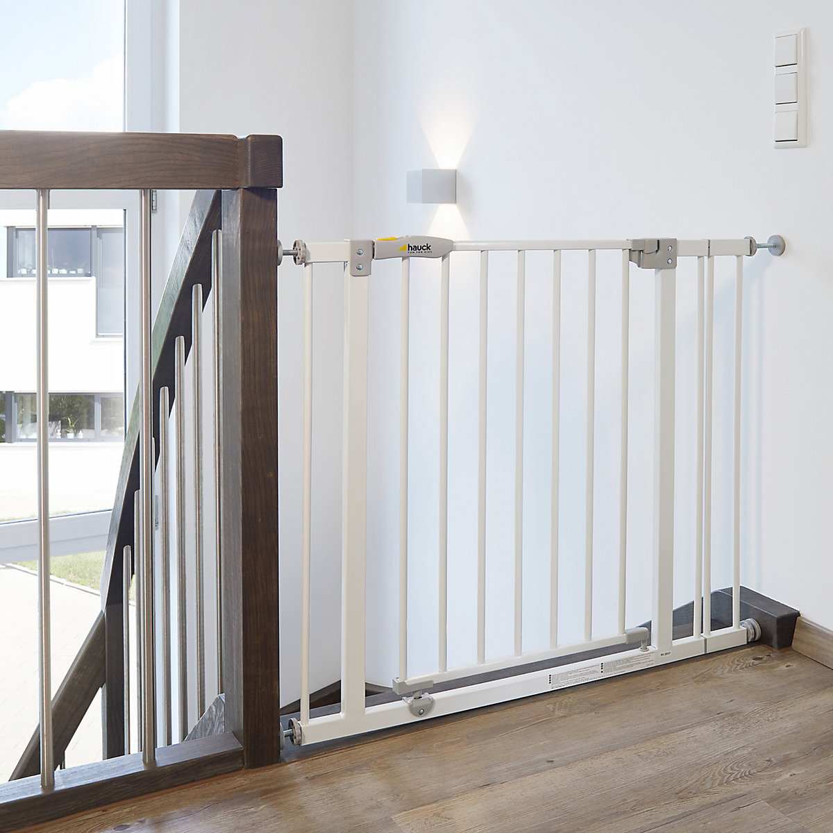 Tür-und Treppenschutzgitter Stop N Safe 2, 96 - 101cm inkl. 21cm Verlängerung, weiß