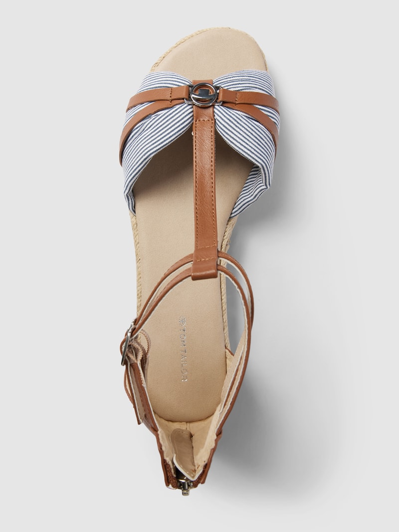 Sandalen mit Label-Detail Modell 'Gladiator' in marineblau