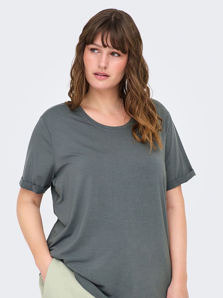 ONLY Carmakoma Shirt in Grau günstig kaufen