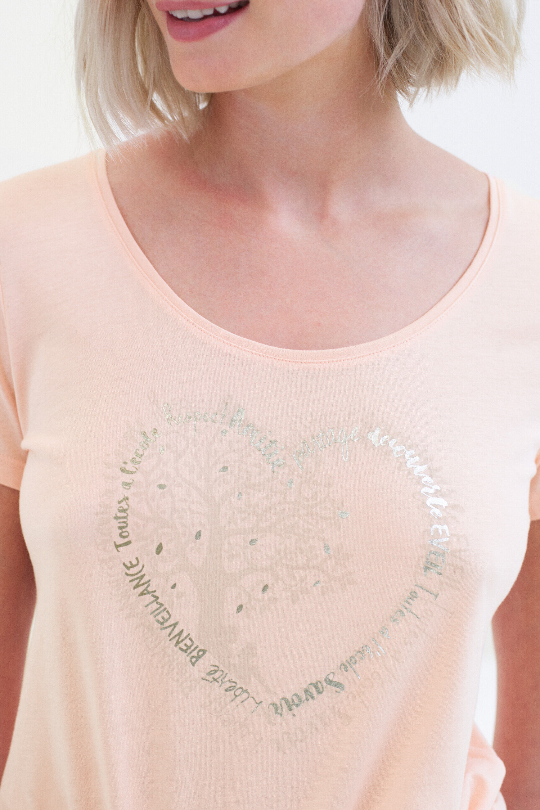 t-shirt janice toutes à l'école rose fushia femme