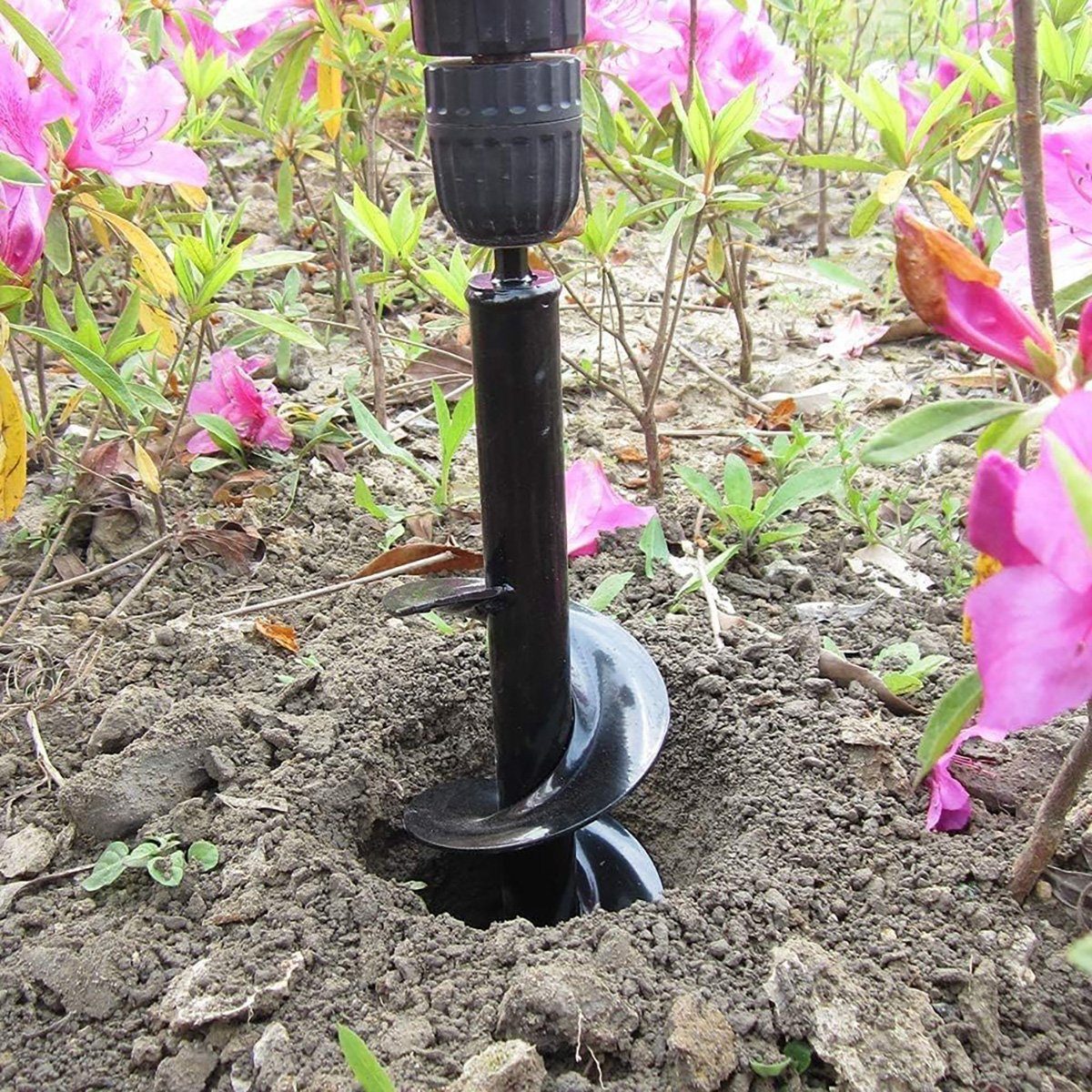 götäzer Handerdbohrer lockern und graben, Pflanzwerkzeuge, Erdbohrer, Schnecke aus Legierung, Pflanzen mit diesem Spiralbohrer, Ihrem zuverlässigen Pflanzwerkzeug.