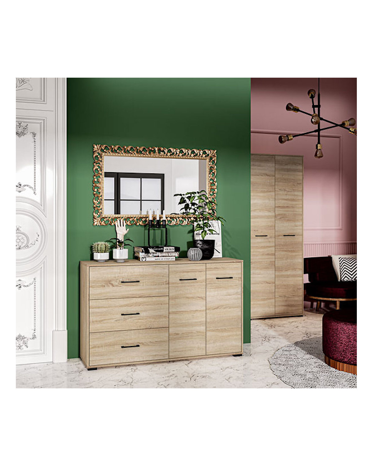 Garderobenschrank Caro Dielenschrank 55x34x199 cm 1-türig