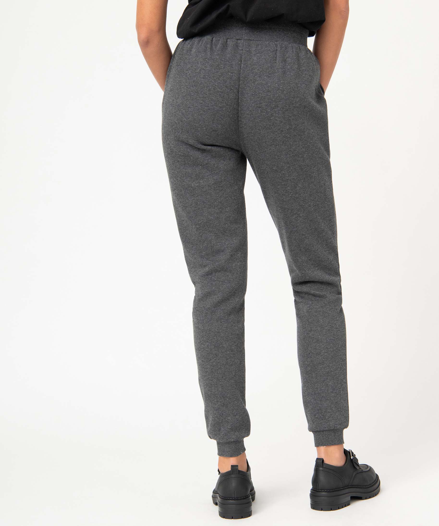 Pantalon de jogging femme molletonné chiné grey | GEMO