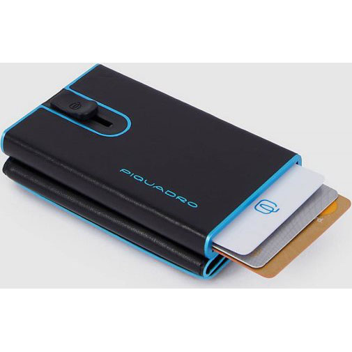 Piquadro Black Square Kreditkartenetui Leder 6 cm