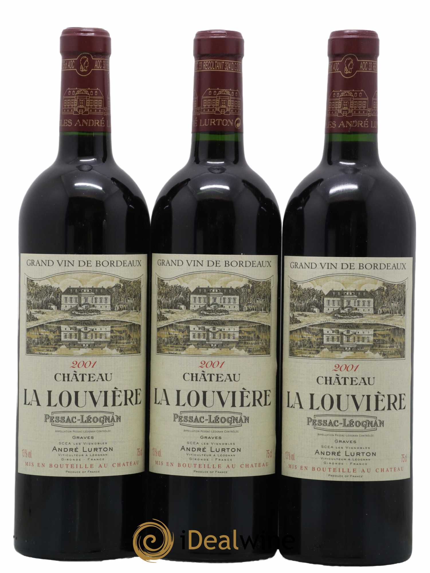 Château la Louvière  2001 - Lot de 12 Bouteilles