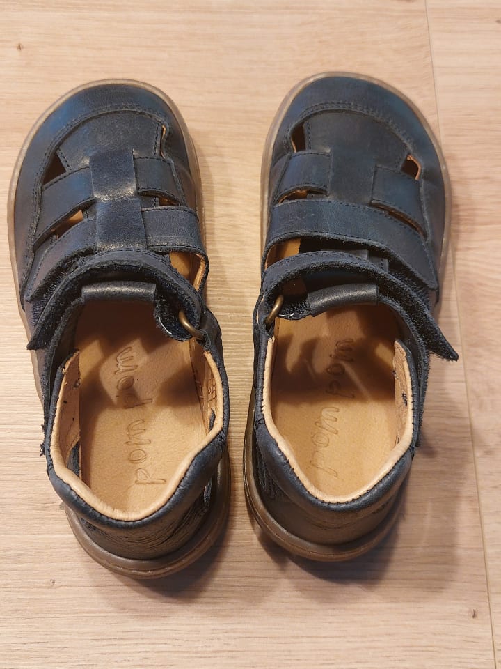 POM POM Leder-Barfußschuhe in Dunkelblau günstig kaufen 30
