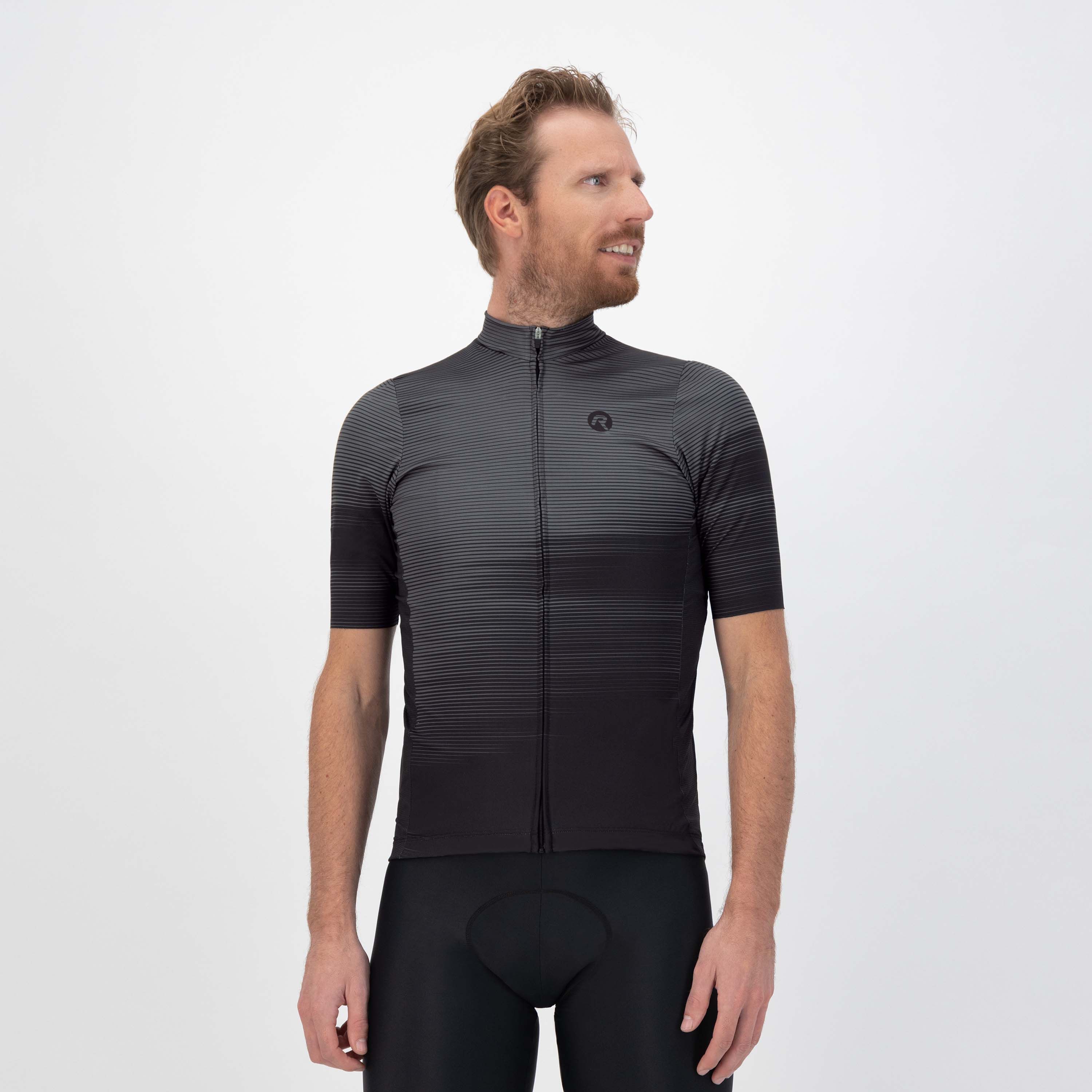Rogelli Glitch Schwarz/Grau Herren Radtrikot Kurzarm