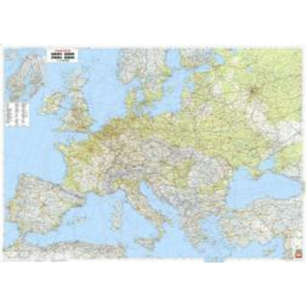 FuB Europa physisch 1 : 3 500 000 Planokarte - Straßenkarte