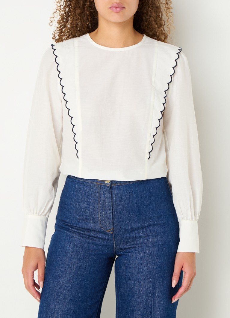 L.K.Bennett  Isabella tuniek in zijdeblend met ronde hals