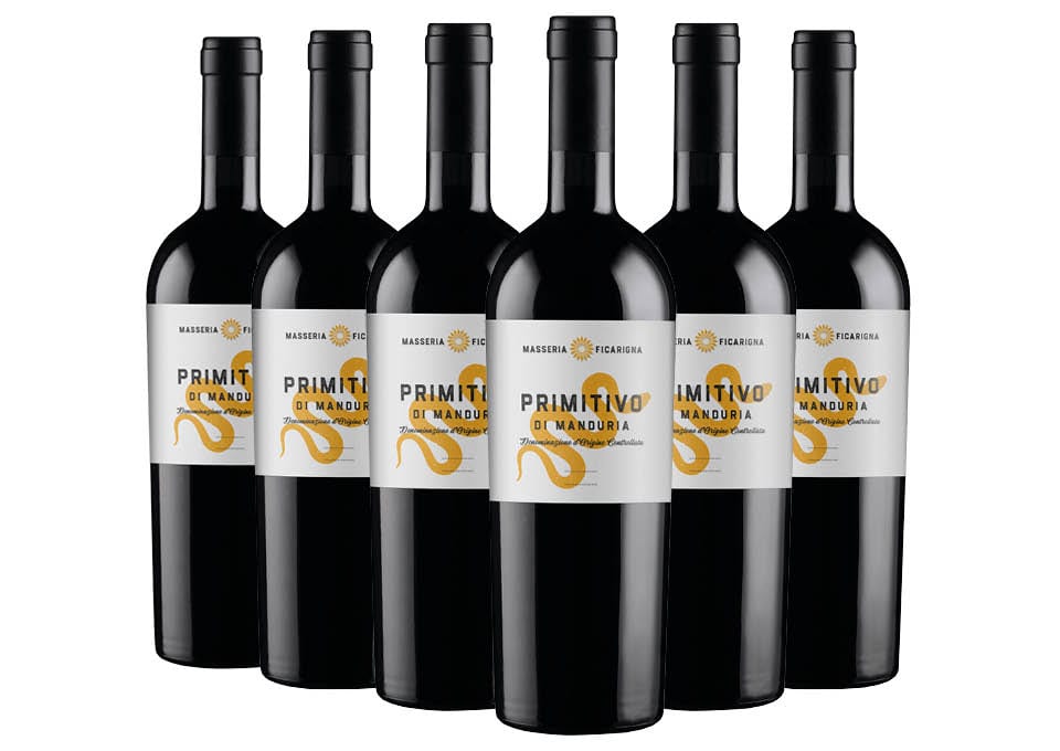Primitivo di Manduria DOC 2019 Masseria Ficarigna 6 bouteilles de 0,75 ℓ