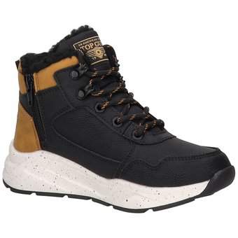 Top Gun Schnür Boots in schwarz
