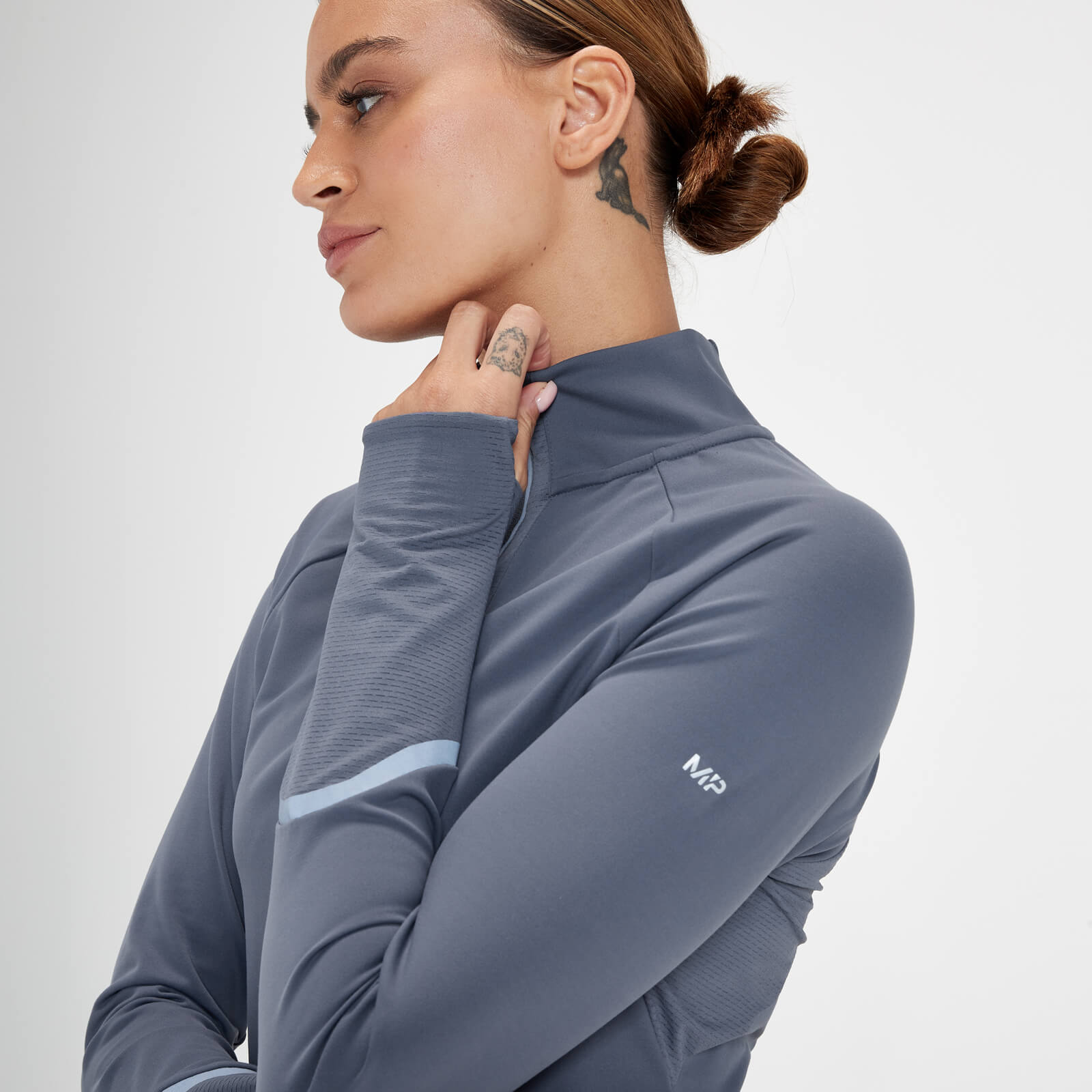 Haut à fermeture éclair ¼ MP Velocity Ultra pour femmes – Bleu ombragé