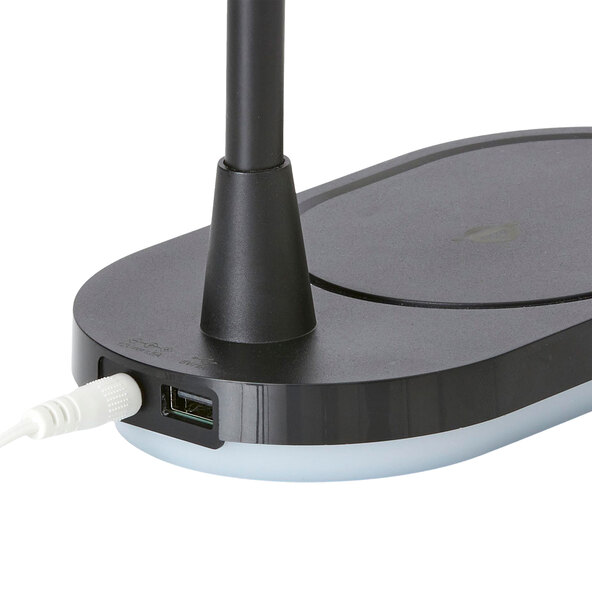 LED-Schreibtischlampe mit Wireless Charging, schwarz