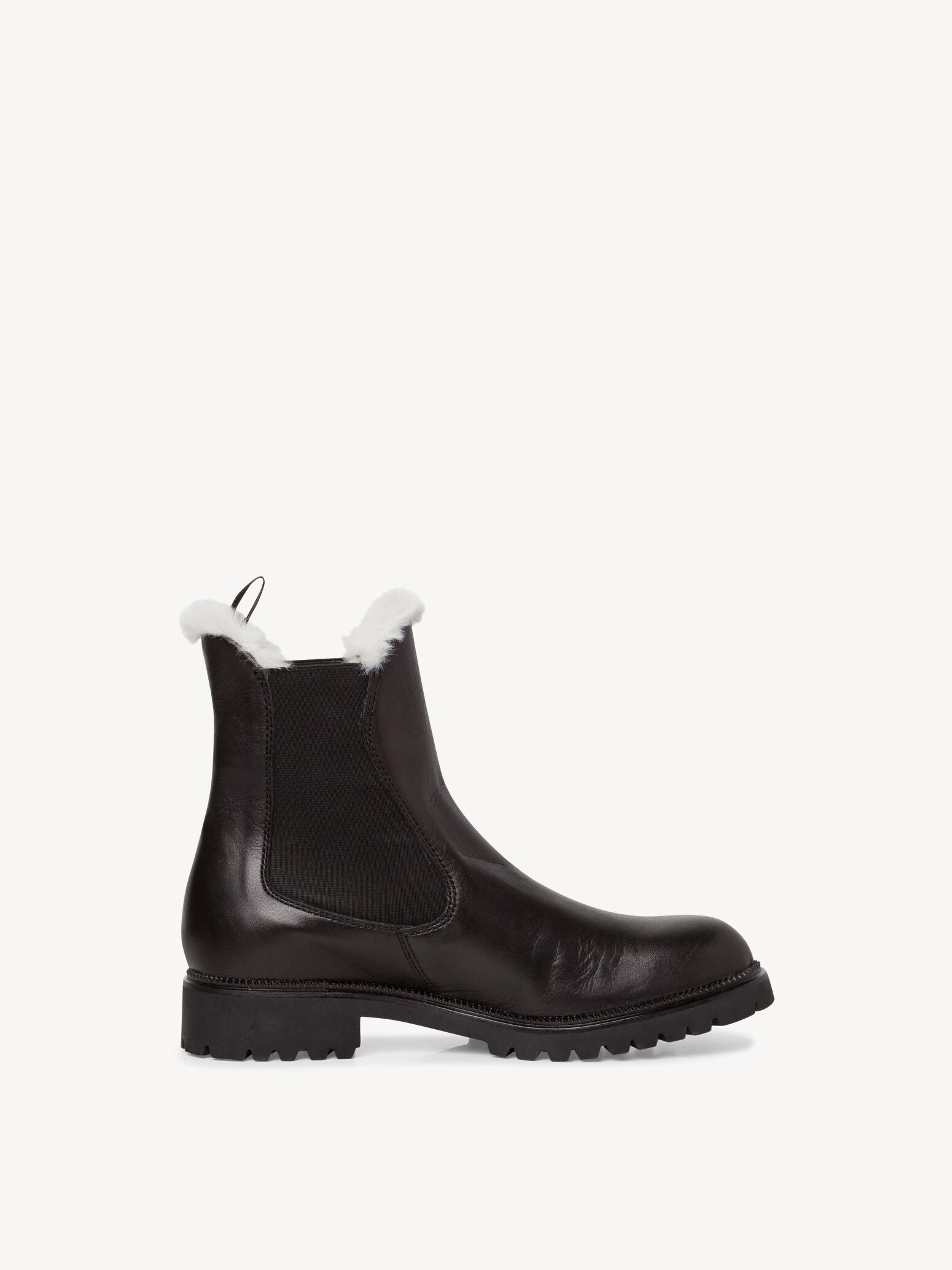 Bottine Chelsea en cuir - noir