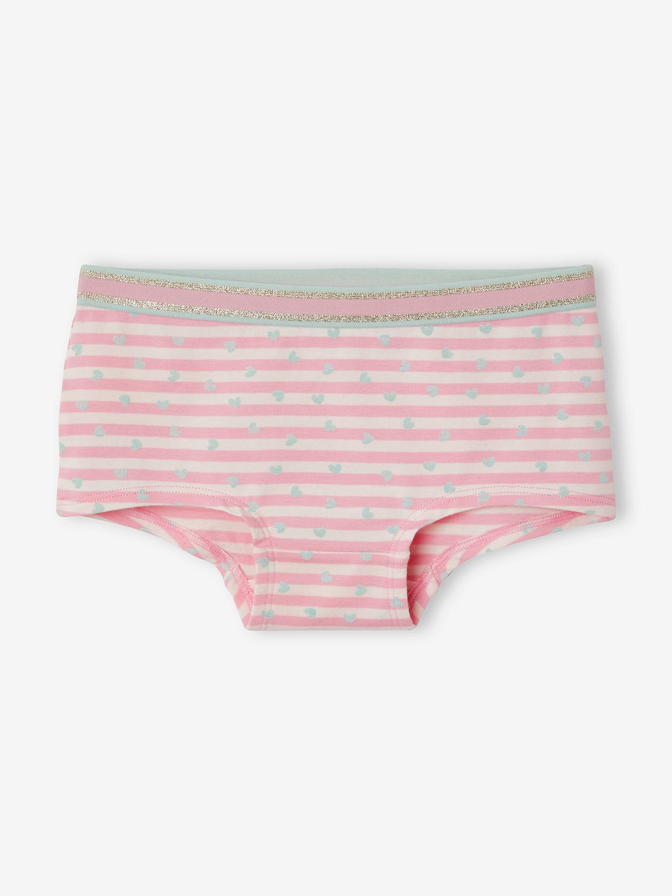 Vertbaudet 5er-Pack Mädchen Shortys Oeko-Tex - pack rosa/aqua